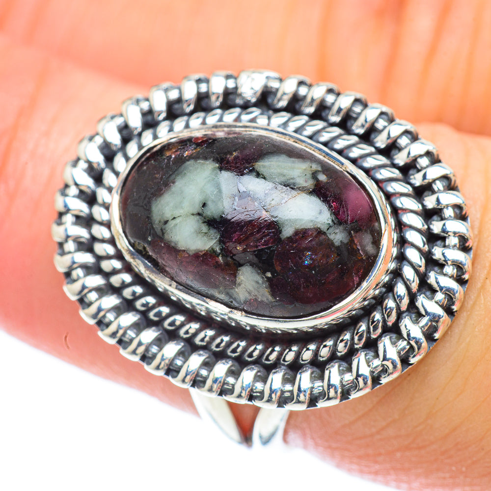 Russian Eudialyte Rings handcrafted by Ana Silver Co - RING56350