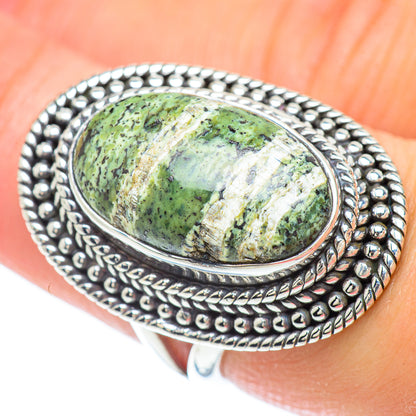 Lizard Jasper Rings handcrafted by Ana Silver Co - RING56364