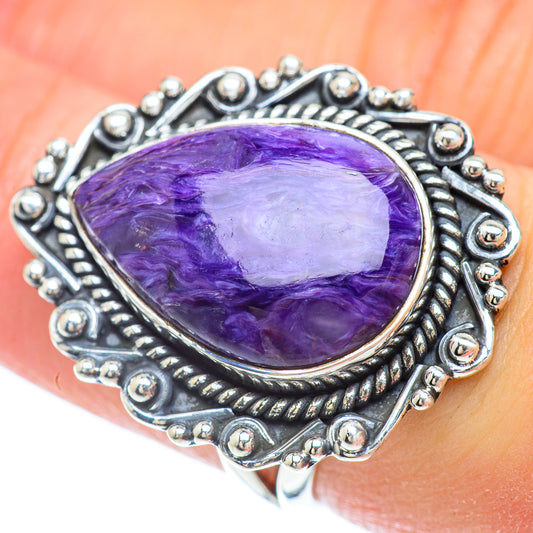 Charoite Rings handcrafted by Ana Silver Co - RING56376