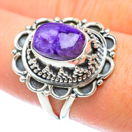 Charoite Rings handcrafted by Ana Silver Co - RING56377