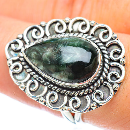 Seraphinite Rings handcrafted by Ana Silver Co - RING56391