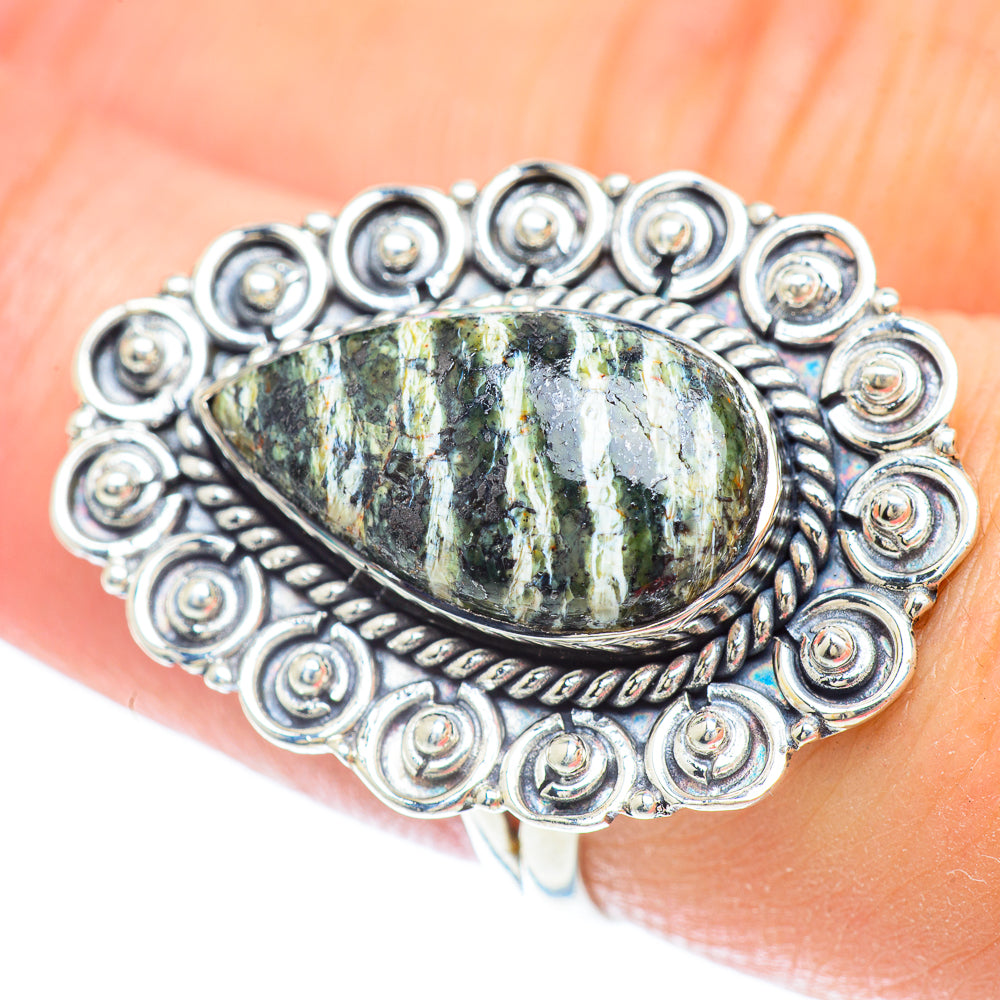 Lizard Jasper Rings handcrafted by Ana Silver Co - RING56394