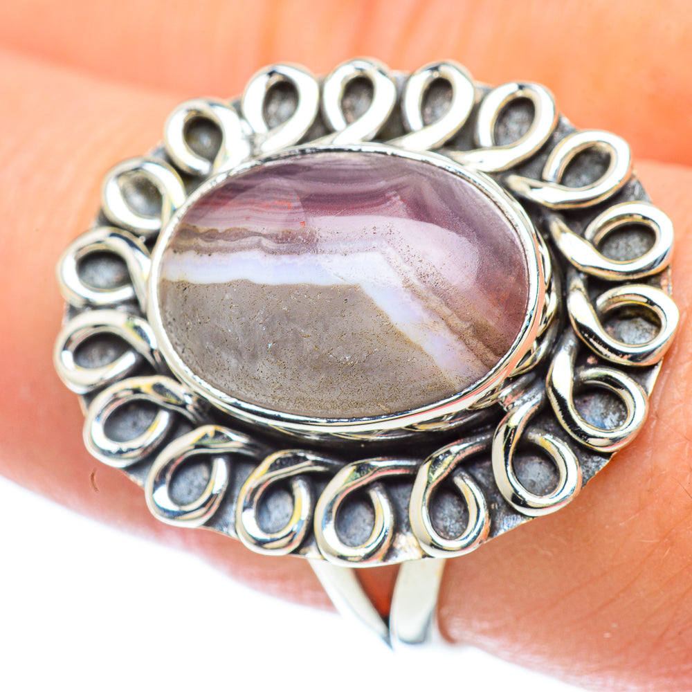 Botswana Agate Rings handcrafted by Ana Silver Co - RING56396