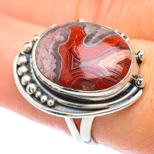 Crazy Lace Agate Rings handcrafted by Ana Silver Co - RING56398