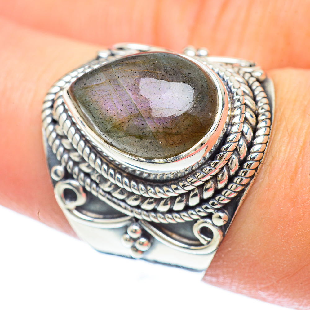 Labradorite Rings handcrafted by Ana Silver Co - RING56402