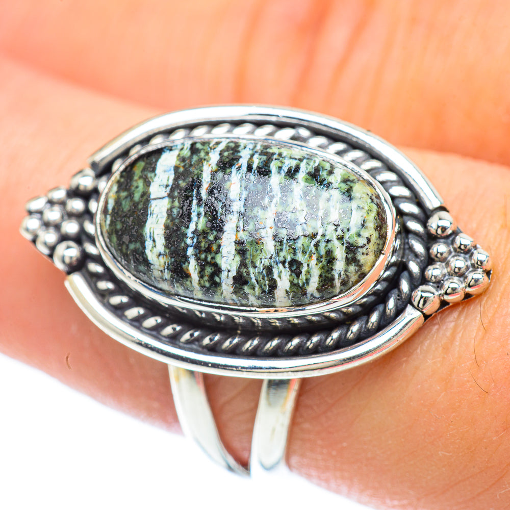 Lizard Jasper Rings handcrafted by Ana Silver Co - RING56417