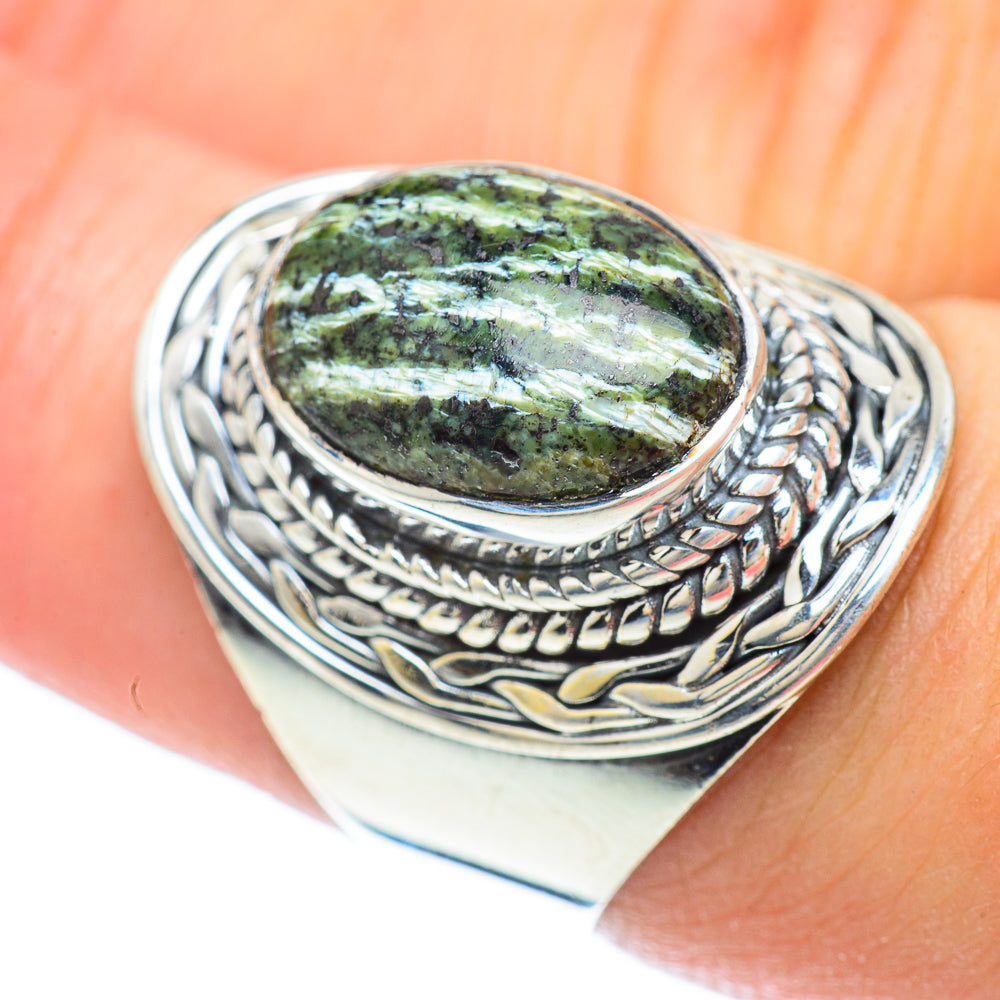 Lizard Jasper Rings handcrafted by Ana Silver Co - RING56420