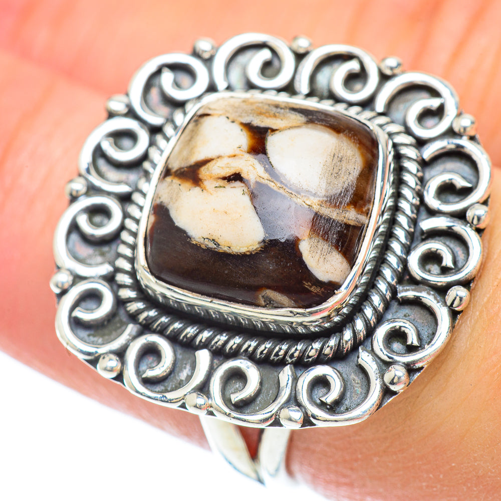 Peanut Wood Jasper Rings handcrafted by Ana Silver Co - RING56424