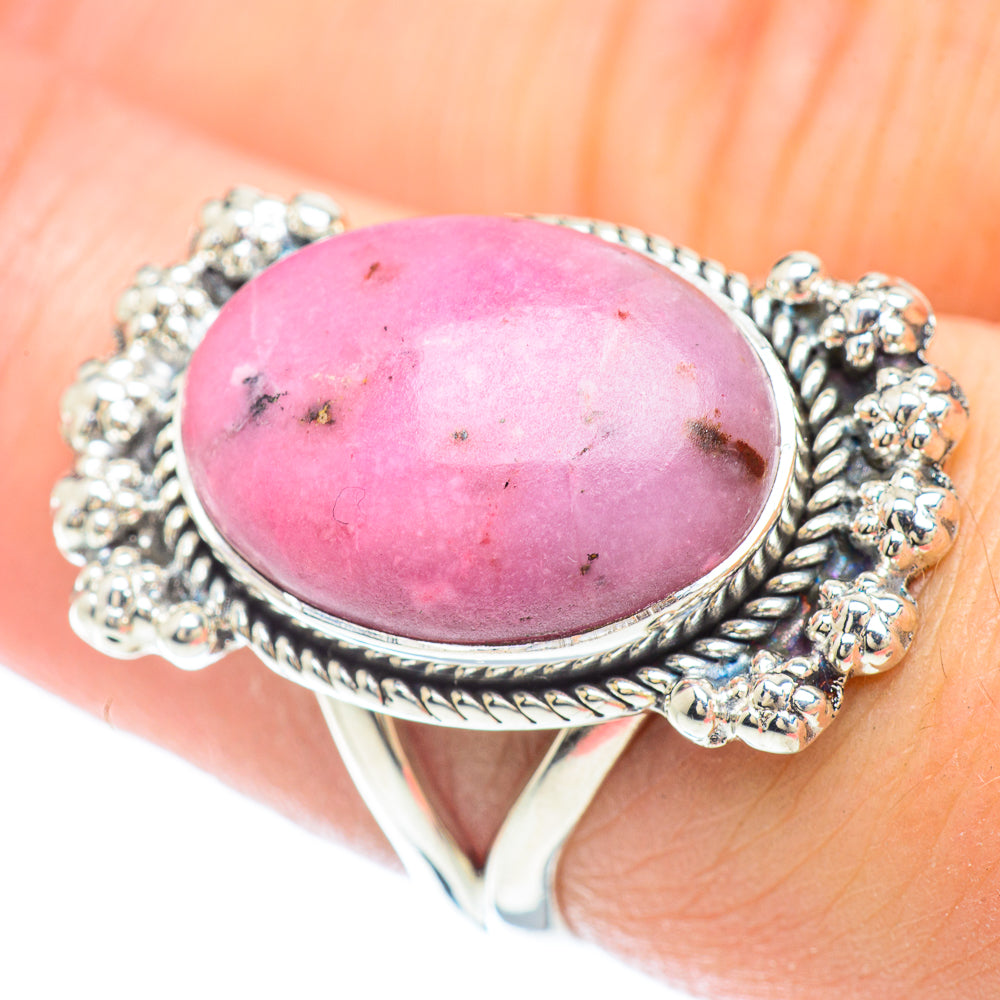 Rhodonite Rings handcrafted by Ana Silver Co - RING56428
