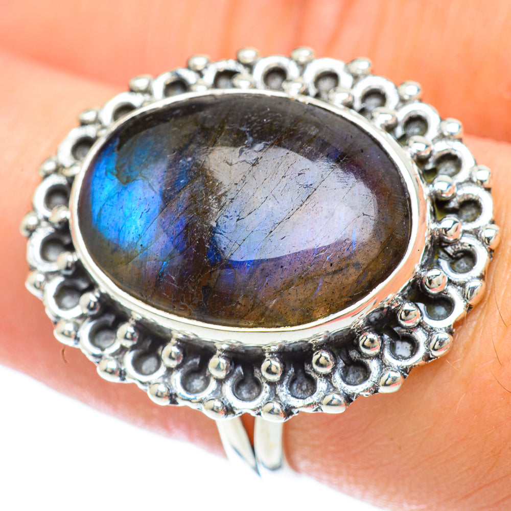 Labradorite Rings handcrafted by Ana Silver Co - RING56459