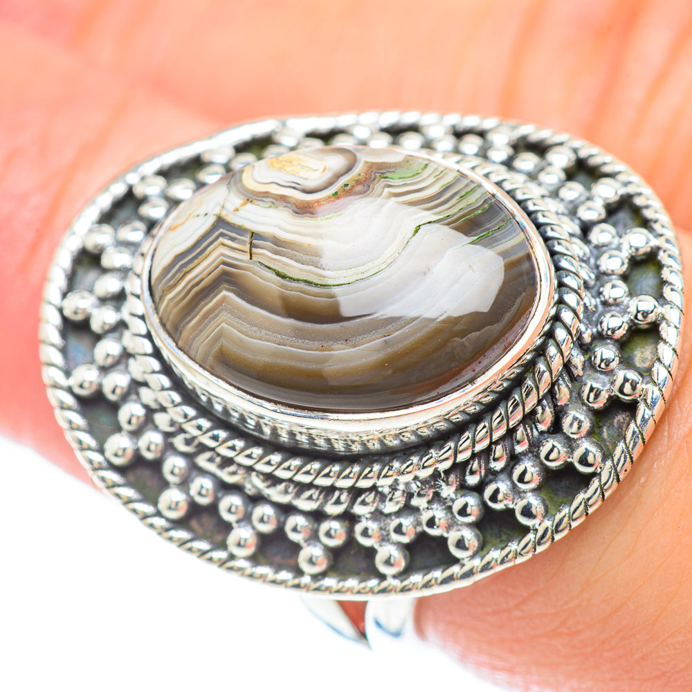 Laguna Lace Agate Rings handcrafted by Ana Silver Co - RING56467