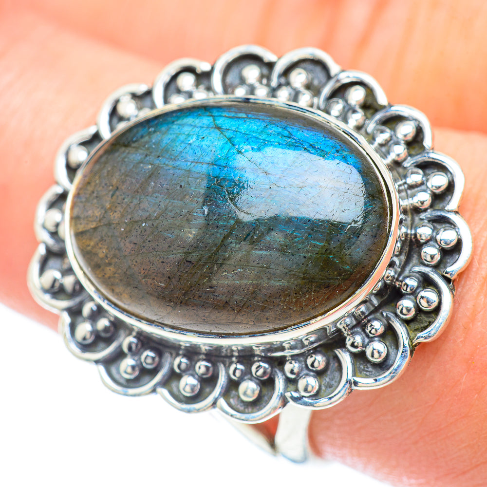 Labradorite Rings handcrafted by Ana Silver Co - RING56480
