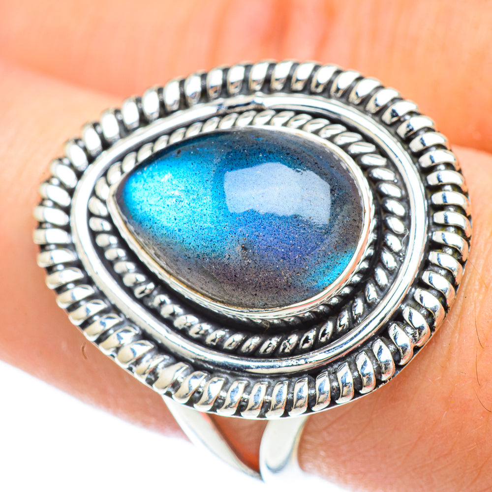 Labradorite Rings handcrafted by Ana Silver Co - RING56484