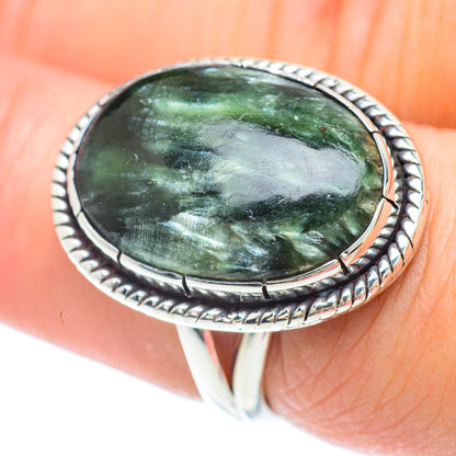Seraphinite Rings handcrafted by Ana Silver Co - RING56486