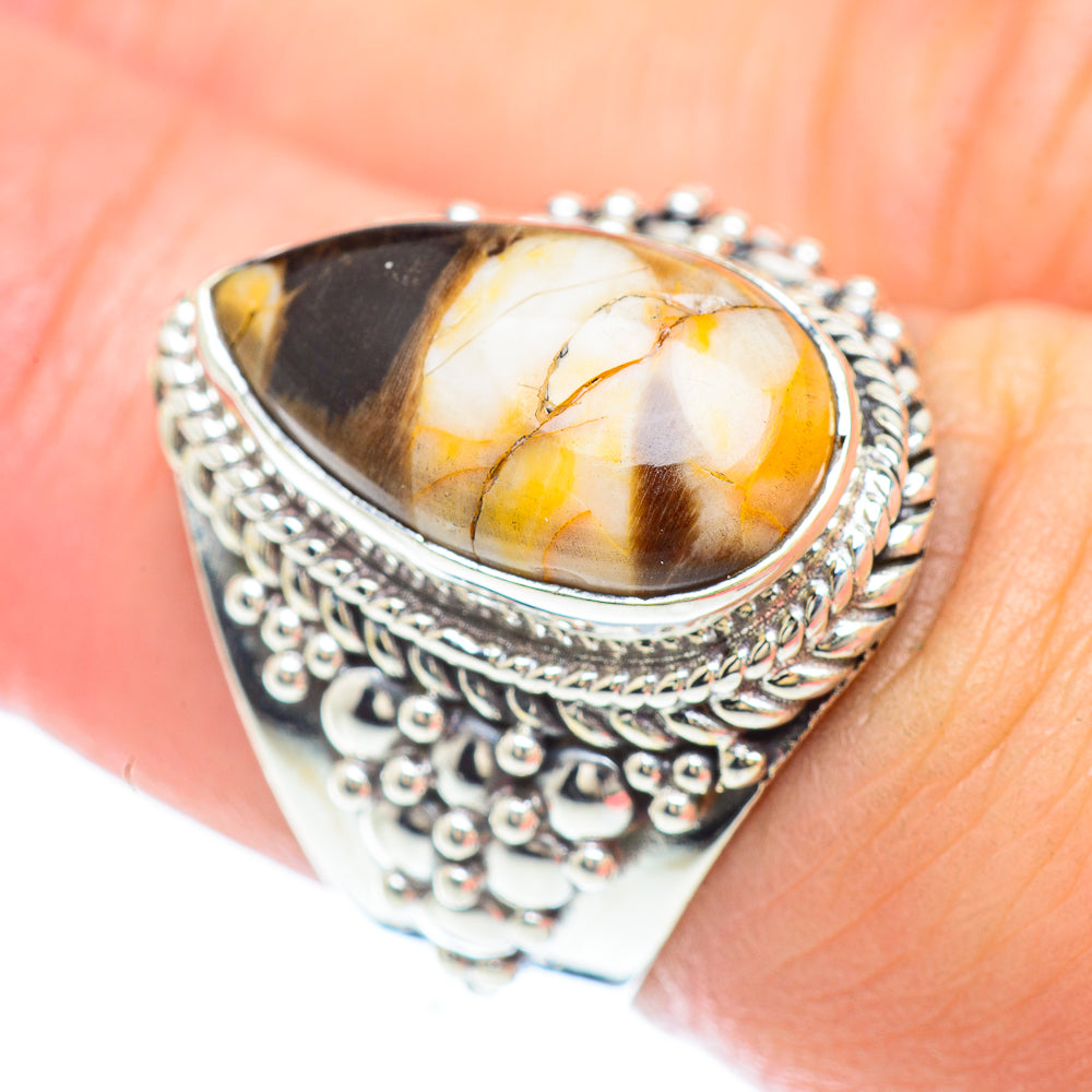 Peanut Wood Jasper Rings handcrafted by Ana Silver Co - RING56490