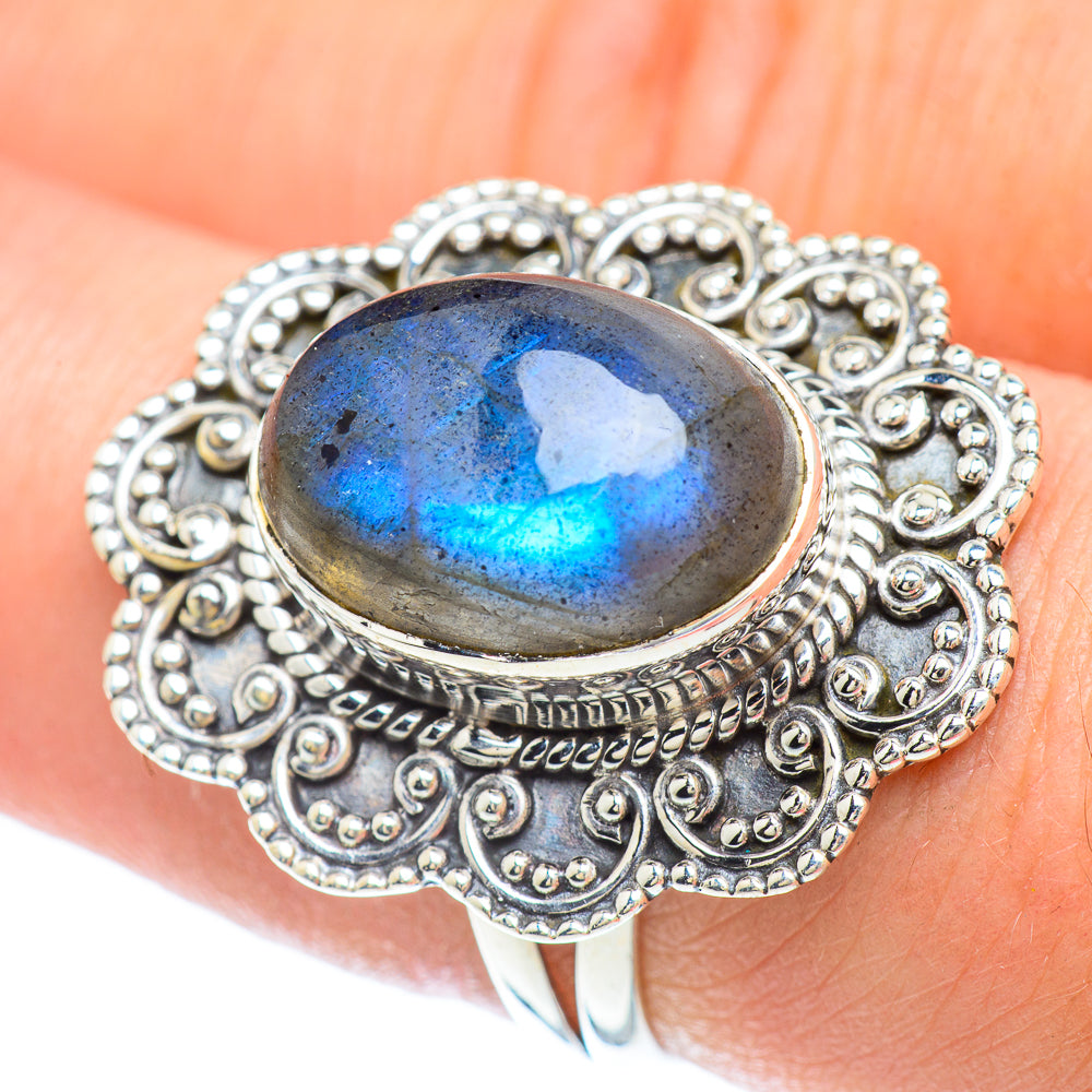 Labradorite Rings handcrafted by Ana Silver Co - RING56510