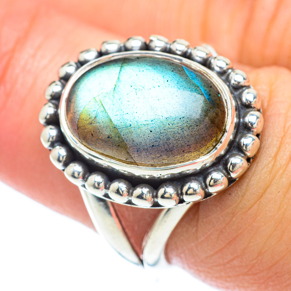Labradorite Rings handcrafted by Ana Silver Co - RING56514