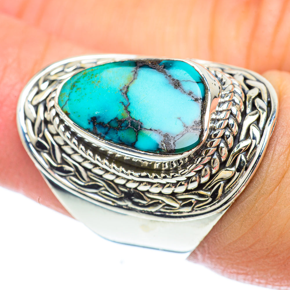 Tibetan Turquoise Rings handcrafted by Ana Silver Co - RING56528