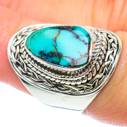 Tibetan Turquoise Rings handcrafted by Ana Silver Co - RING56528