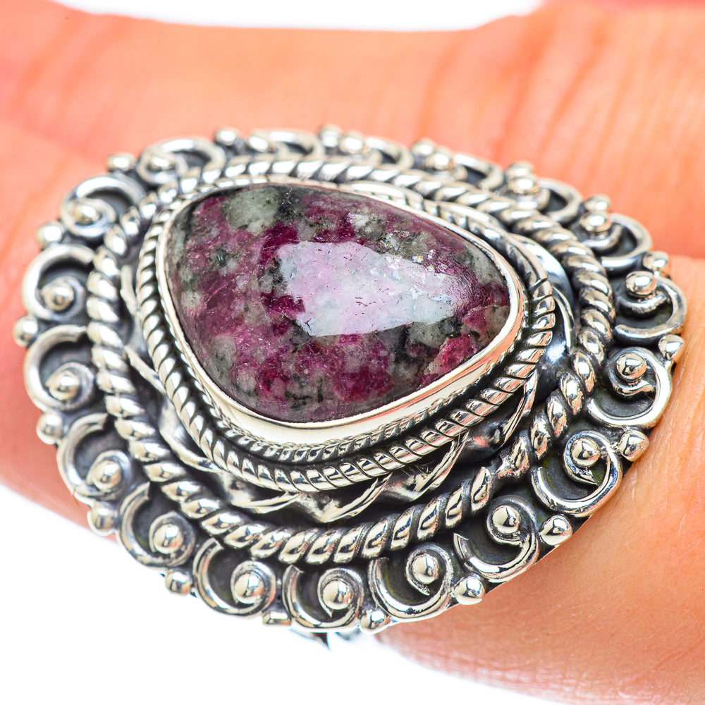 Russian Eudialyte Rings handcrafted by Ana Silver Co - RING56537