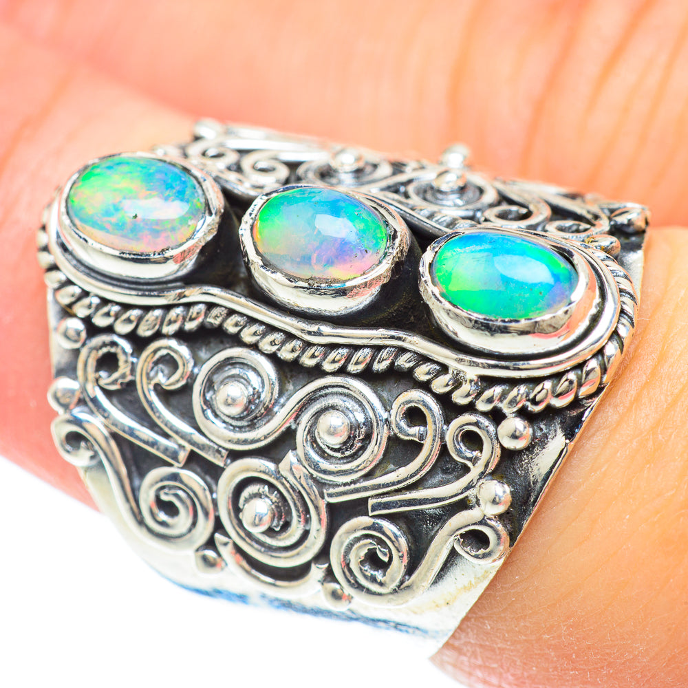 Ethiopian Opal Rings handcrafted by Ana Silver Co - RING56551