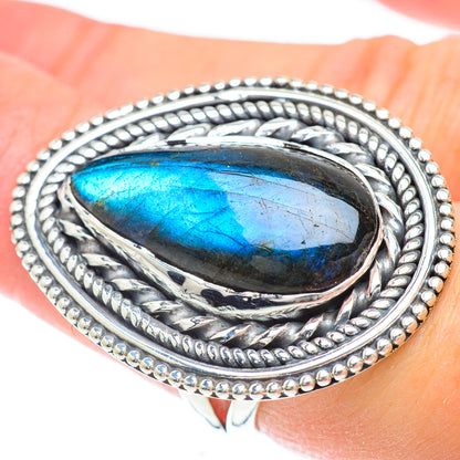 Labradorite Rings handcrafted by Ana Silver Co - RING56557