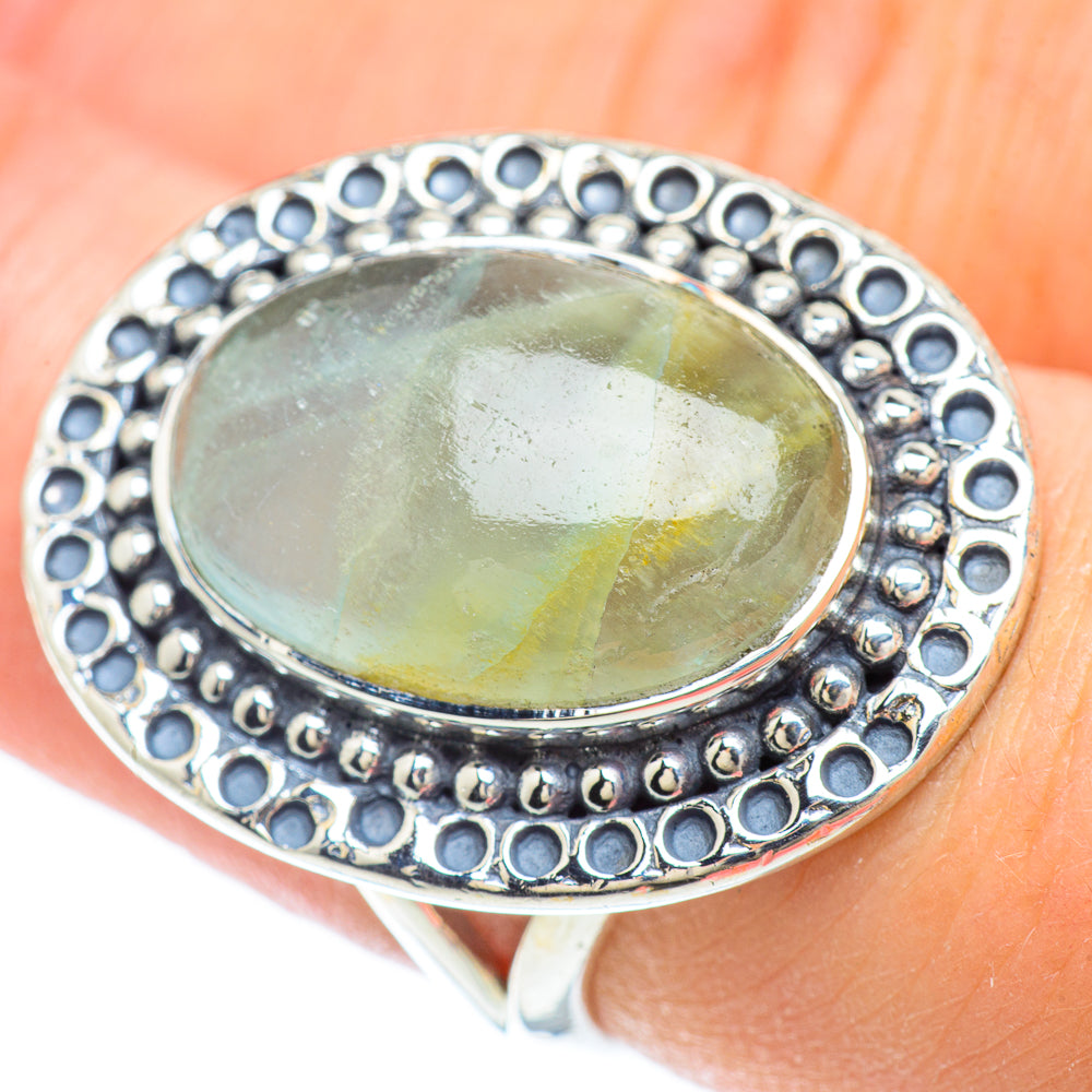 Green Fluorite Rings handcrafted by Ana Silver Co - RING56561