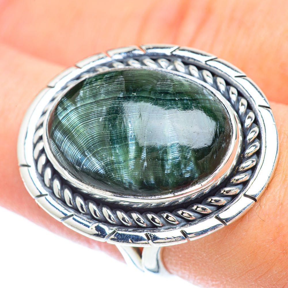 Seraphinite Rings handcrafted by Ana Silver Co - RING56567