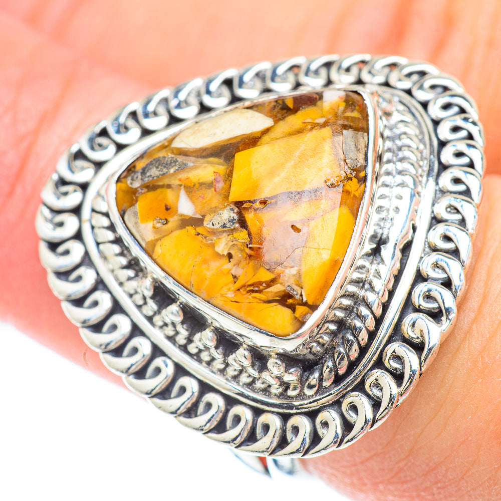 Brecciated Mookaite Rings handcrafted by Ana Silver Co - RING56575