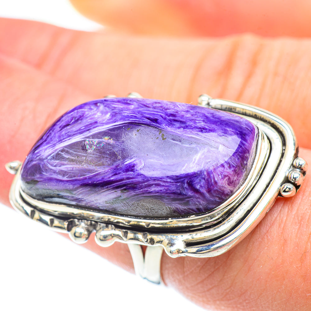 Charoite Rings handcrafted by Ana Silver Co - RING56581