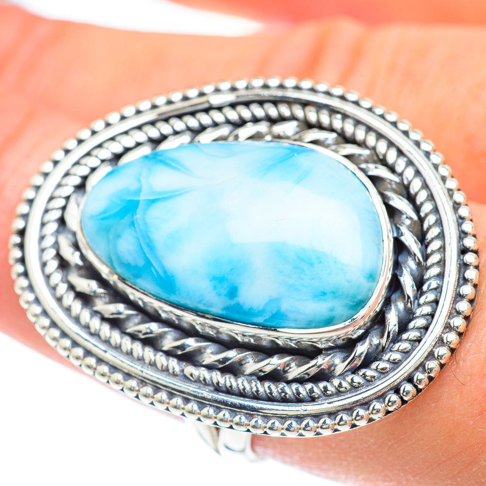 Larimar Rings handcrafted by Ana Silver Co - RING56594