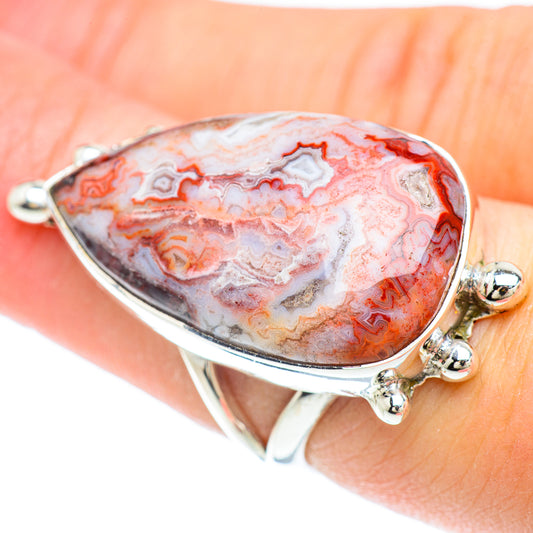 Crazy Lace Agate Rings handcrafted by Ana Silver Co - RING56603