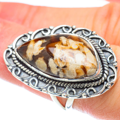 Peanut Wood Jasper Rings handcrafted by Ana Silver Co - RING56606