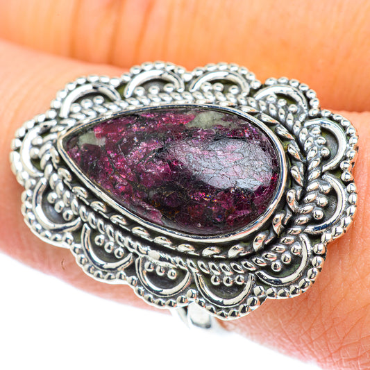Russian Eudialyte Rings handcrafted by Ana Silver Co - RING56610