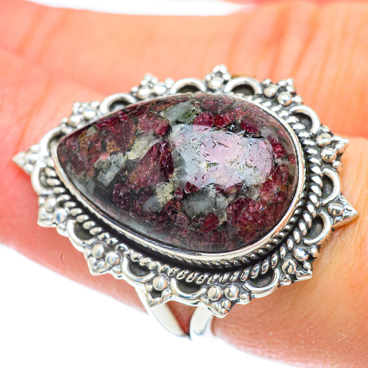Russian Eudialyte Rings handcrafted by Ana Silver Co - RING56611