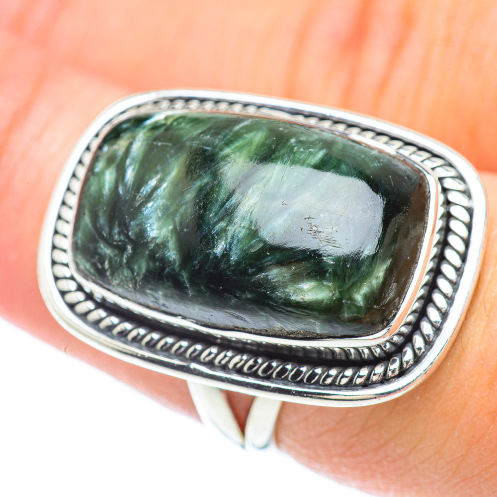 Seraphinite Rings handcrafted by Ana Silver Co - RING56625