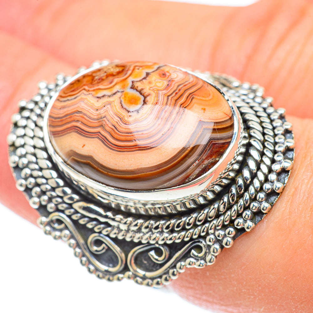 Botswana Agate Rings handcrafted by Ana Silver Co - RING56627