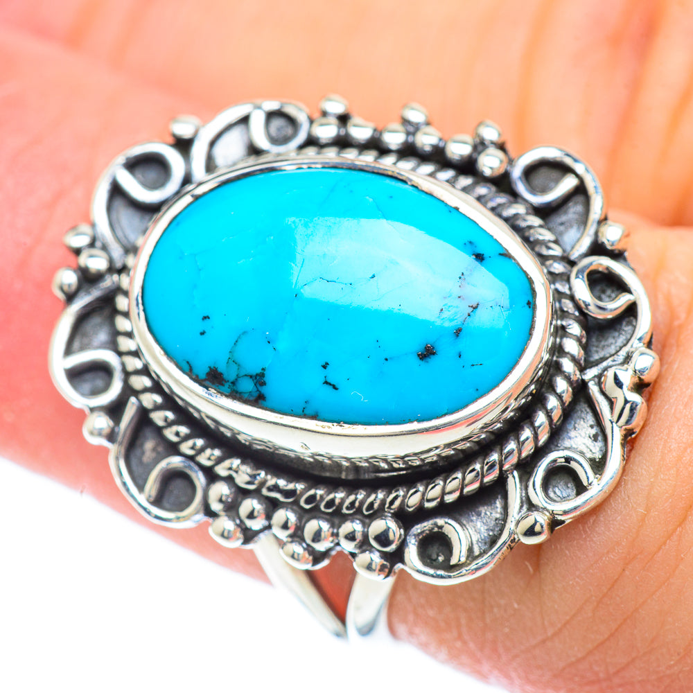 Tibetan Turquoise Rings handcrafted by Ana Silver Co - RING56633