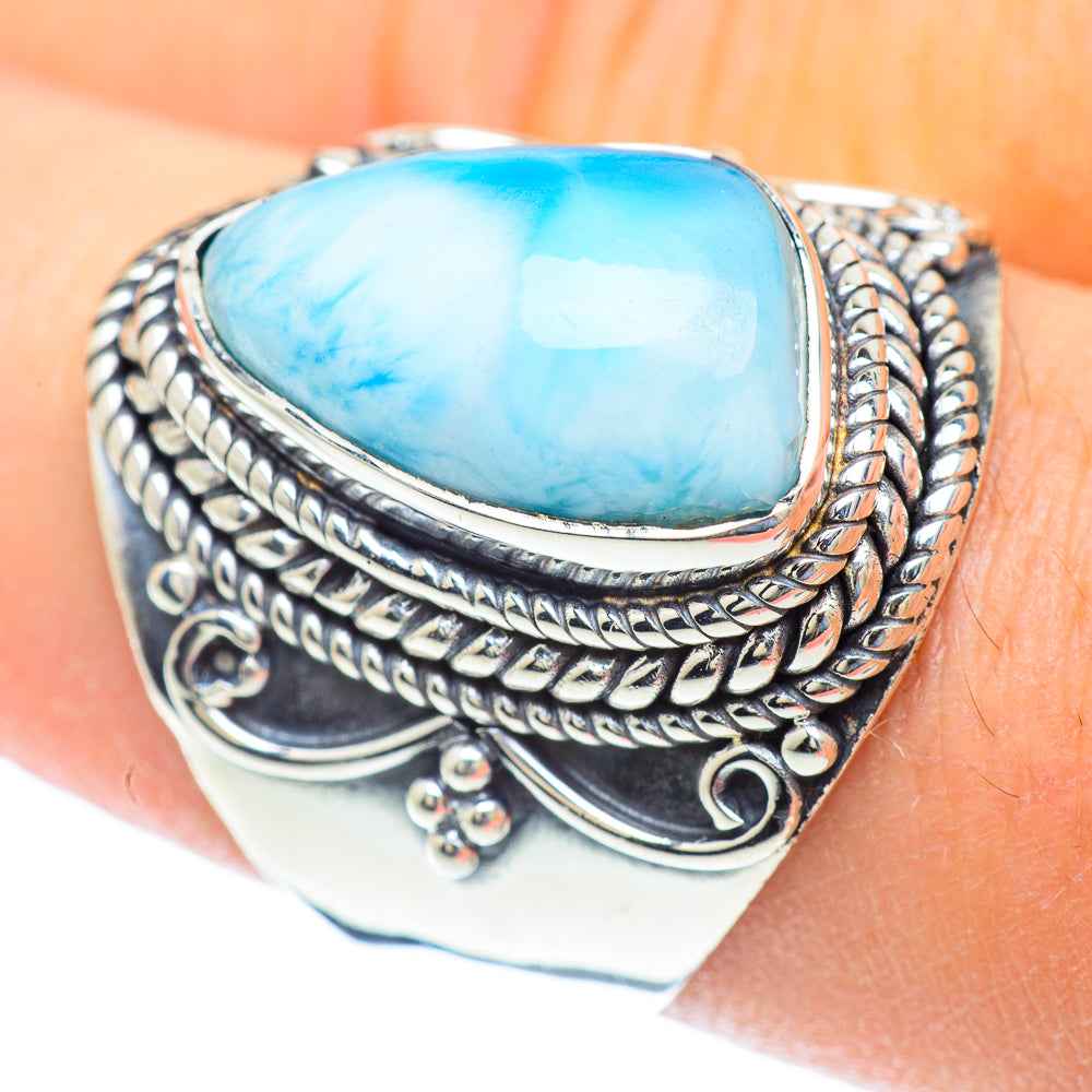 Larimar Rings handcrafted by Ana Silver Co - RING56634