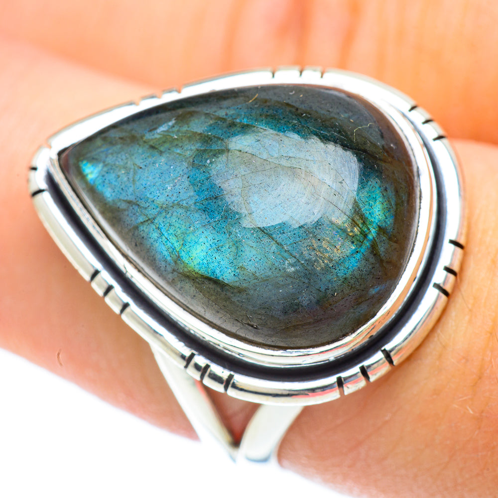 Labradorite Rings handcrafted by Ana Silver Co - RING56637