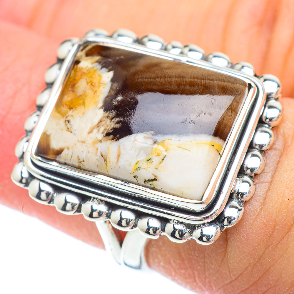 Peanut Wood Jasper Rings handcrafted by Ana Silver Co - RING56646