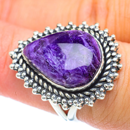 Charoite Rings handcrafted by Ana Silver Co - RING56656