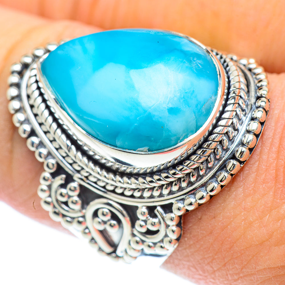 Larimar Rings handcrafted by Ana Silver Co - RING56670