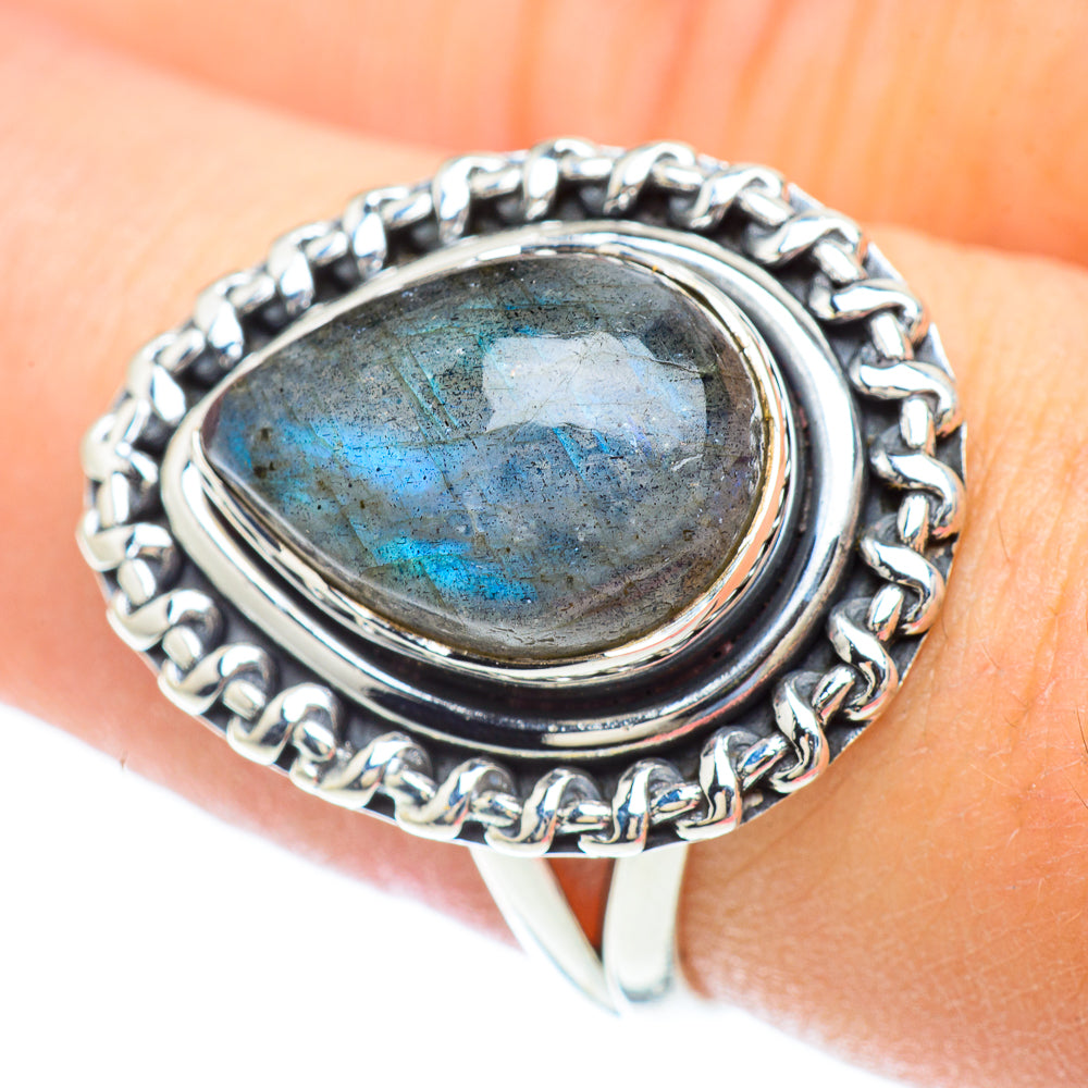 Labradorite Rings handcrafted by Ana Silver Co - RING56673