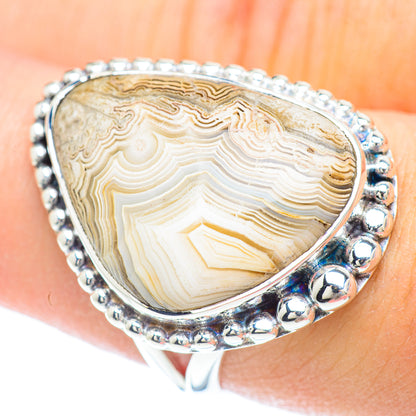 Laguna Lace Agate Rings handcrafted by Ana Silver Co - RING56680