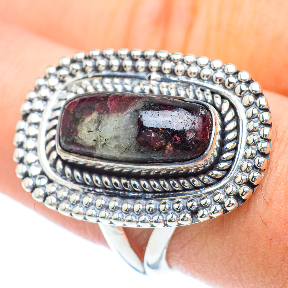 Russian Eudialyte Rings handcrafted by Ana Silver Co - RING56689