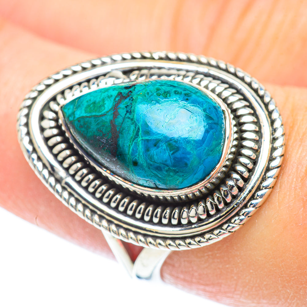 Chrysocolla Rings handcrafted by Ana Silver Co - RING56700