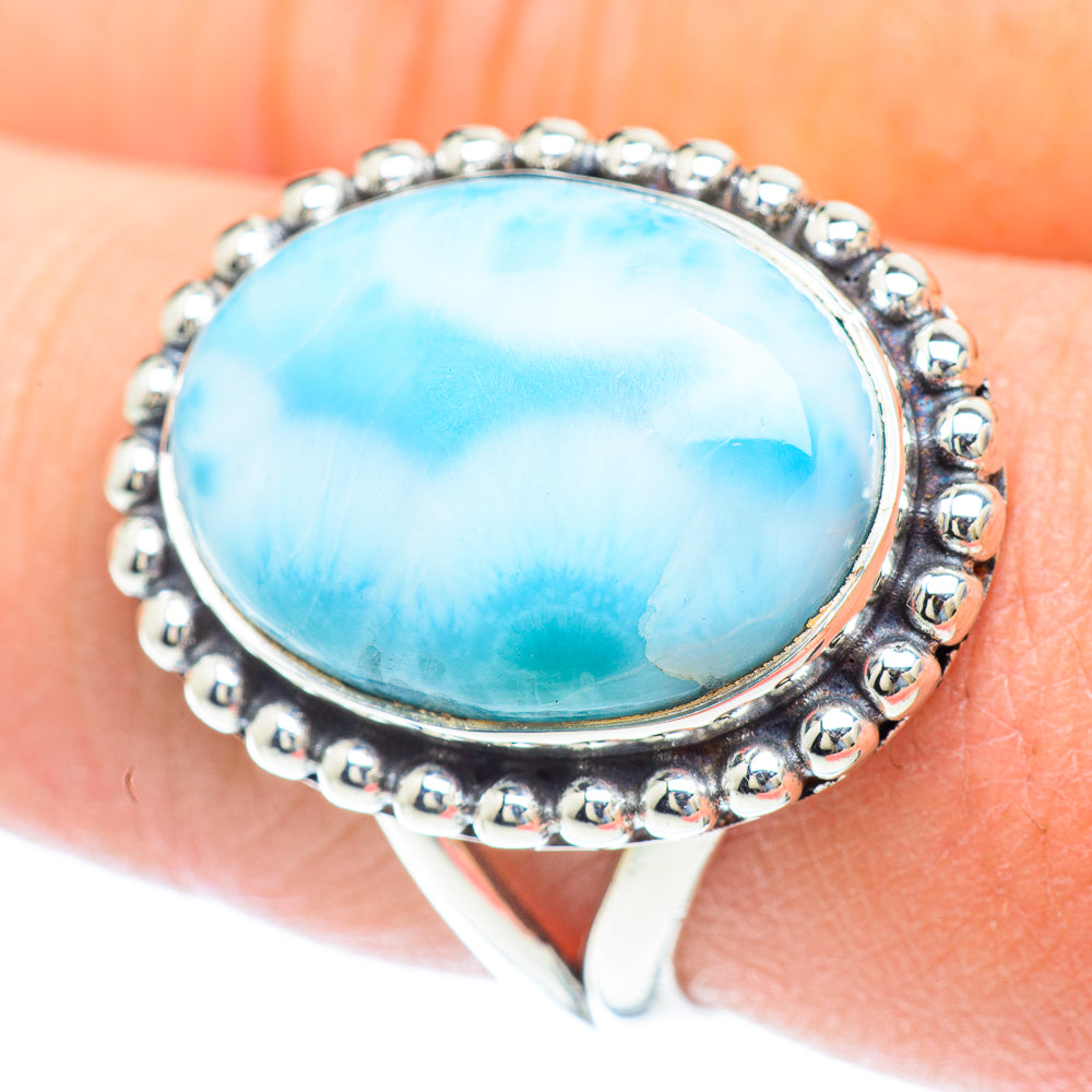 Larimar Rings handcrafted by Ana Silver Co - RING56705