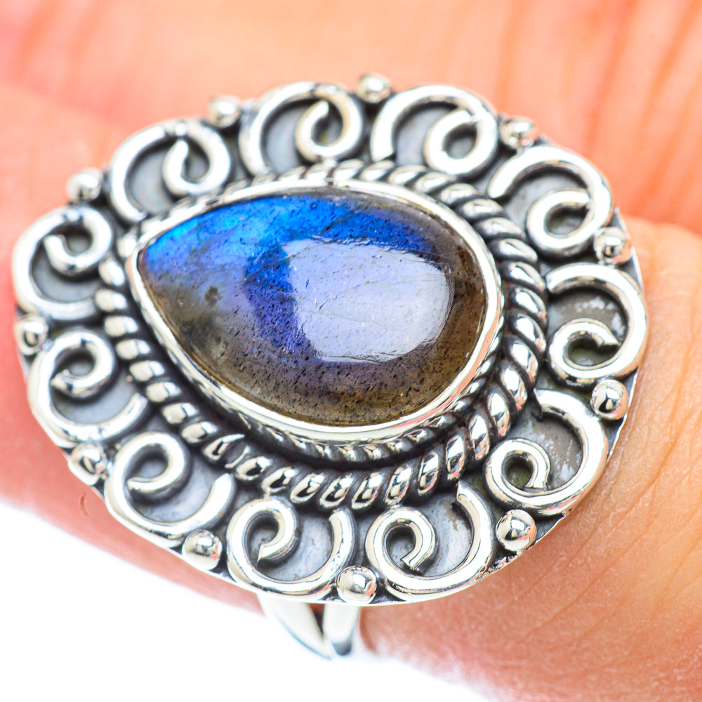 Labradorite Rings handcrafted by Ana Silver Co - RING56706