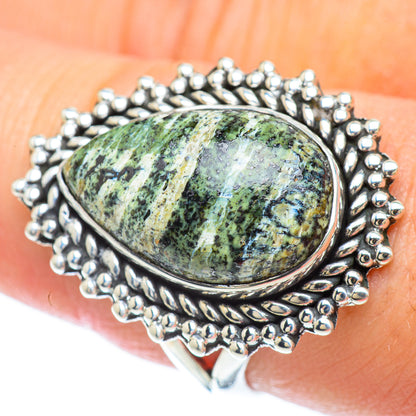 Lizard Jasper Rings handcrafted by Ana Silver Co - RING56713
